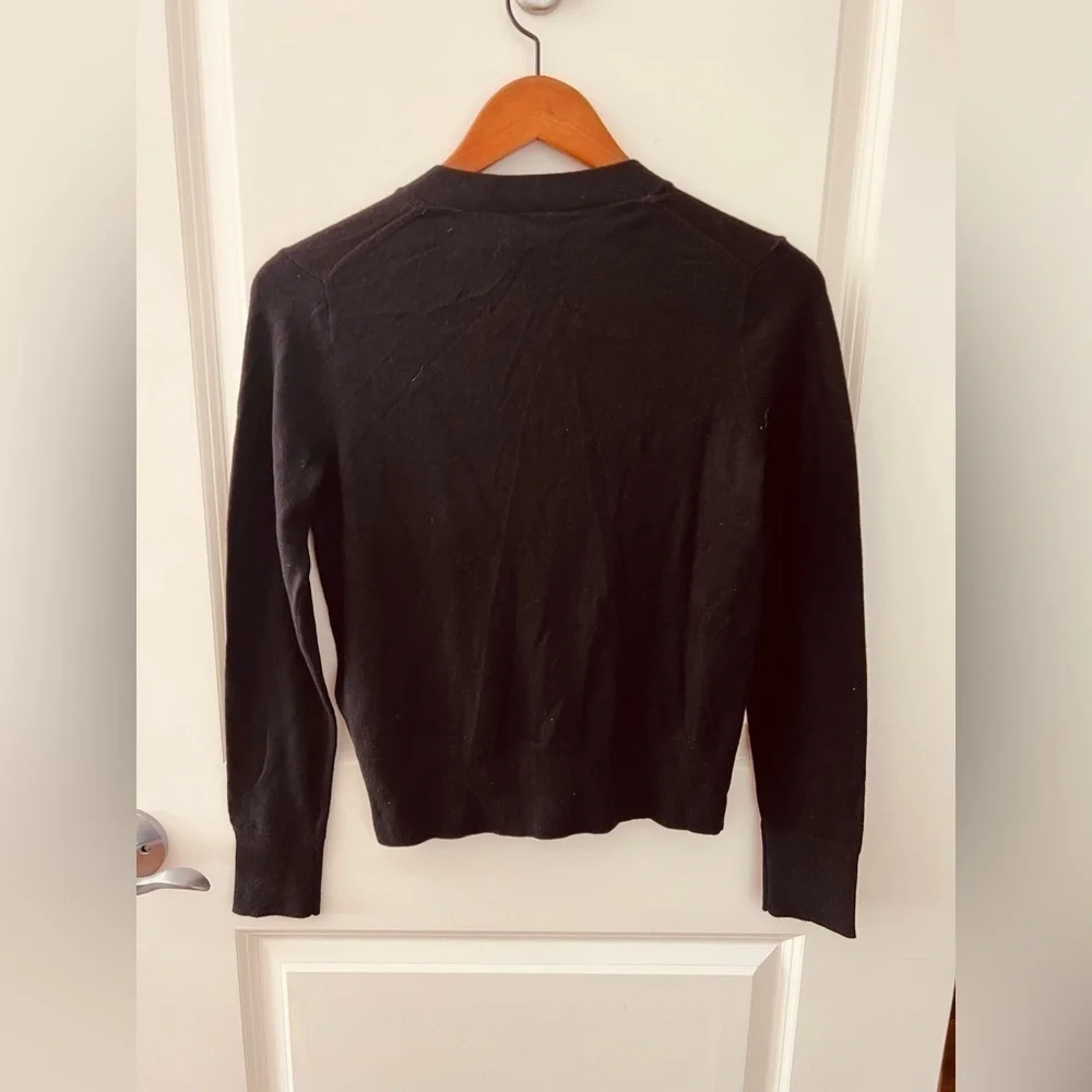 Kate Spade Black Embellished Brooch Cardigan Size XS